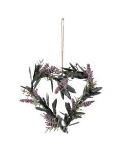 Small Artificial Lavender Hanging Heart Set of 2