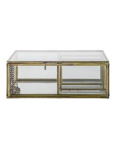 Gianna Medium Brass & Glass Jewellery Box