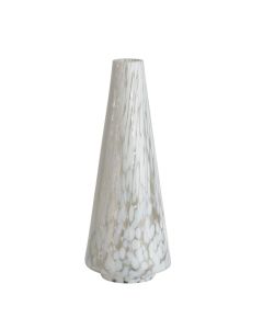 Brooklyn White Glass Vase Large