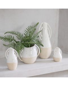 Abigail White Glaze Vase Small