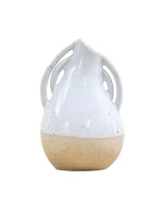 Abigail White Glaze Vase Small