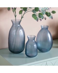River Blue Glass Vase Small