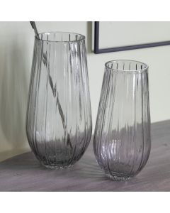 Emma Medium Grey Glass Vase