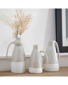Aydin Large Light Grey Porcelain Vase
