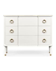 Chest of 3 Drawers Painted Ivory