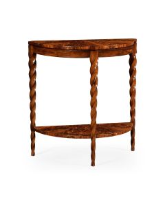 Jonathan Charles Twist Demilune Console Table