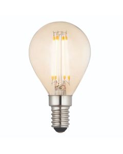 E14 LED Filament Golf Bulb Amber