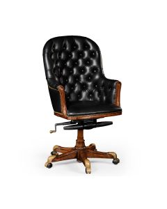 Office Chair Chesterfield High Back in Walnut