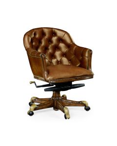 Office Chair Chesterfield in Walnut