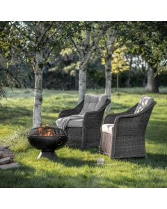 Eastnor Grey Rattan Garden Chair Set of 2