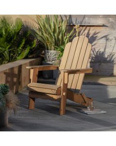 Tenby Folding Outdoor Lounge Chair in Natural