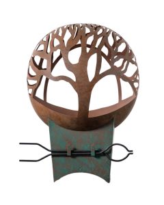 Cannes Decorative Fire Pit with Tongs