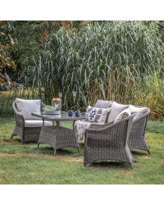 Ashwell Rattan Garden Sofa Dining Set in Grey