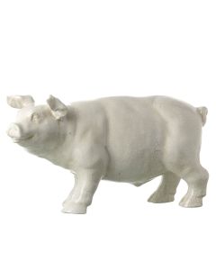 Pig Pablo Ceramic White Height 14cm