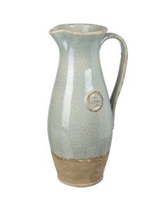 Pitcher Vino Crackle Pale Green Height 42cm