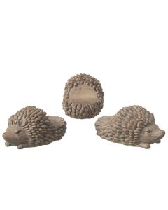 Potrisers Hedgehog Set of 3 Brown H.3cm
