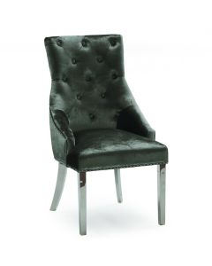 Belvedere Knockerback Dining Chair in Charcoal
