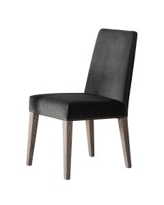 Dining Chair Dallas in Mouse Velvet Set of 2