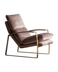 Lounger Chair Havana in Suedette Mineral
