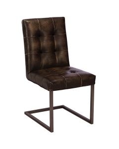 Dining Chair Rupert Faux Leather in Brown