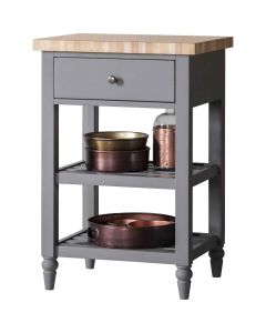 Pavilion Chic Side Table Butchers Block Cookham in Grey 