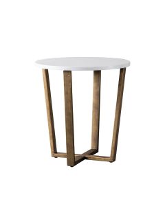 Pavilion Chic Side Table Cleo in White Marble