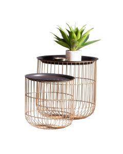 Side Tables Calliope Set of 2 Gold