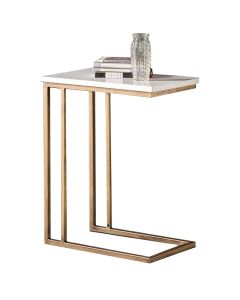 Pavilion Chic Supper Table Cleo in White Marble