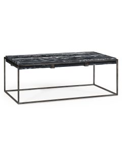 Outdoor Coffee Table with Black Marble Top