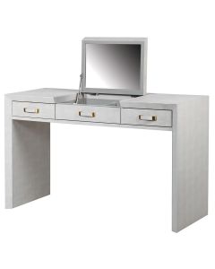 Carr Faux Shagreen Dressing Table in Ivory