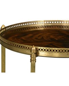 Round End Table Sheraton in Brass
