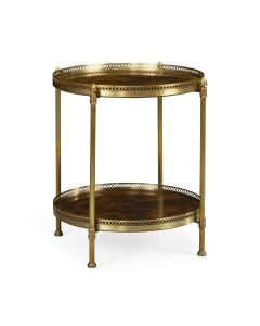 Round End Table Sheraton in Brass