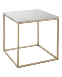 Cube Side Table Faceby with Marble Top