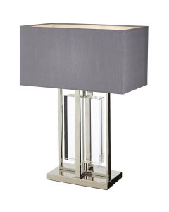 Table Lamp Sarre in Crystal & Nickel