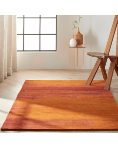 Luster Wash Rug in Rust