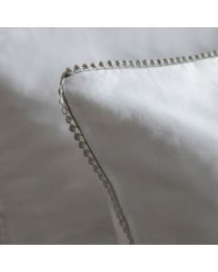 Olivia Lace 500tc Pillowcases Set of 2 Silver & White