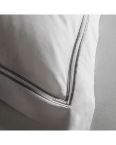 Hamilton 500tc Oxford Pillowcases Set of 2 Silver & White