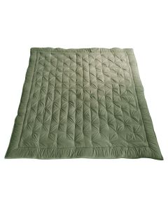 Cosy Sage Green Velvet Bedspread
