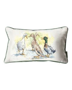 Country Duck Watercolour Cushion
