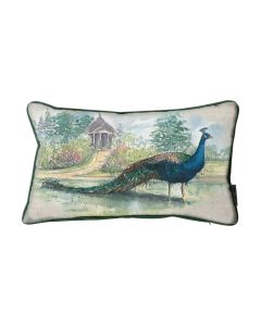 Peacock Cushion - Teal