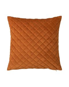 Cyrus Orange Quilted Velvet Cushion Set of 2