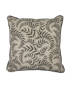 Tropical Leaf Cushion Grey