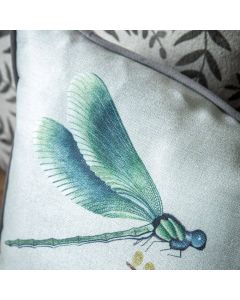 Tropical Dragonfly Cushion Grey