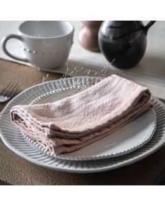 Stripe Cotton Napkin in Blush Set of 4