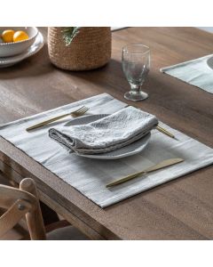 Falmouth Grey Cotton Placemats Set of 4