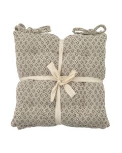 Kira Recycled Cotton Seat Pads Taupe Set of 2