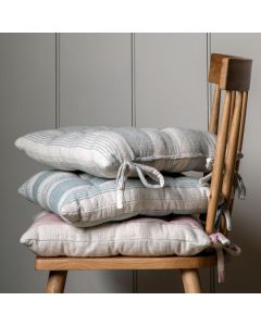 Bay Organic Cotton Blush Stripe Seat Pads Set of 2