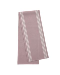 Stripe Reversible Cotton Table Runner Blush 250cm