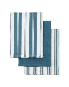 Blue Stripe Organic Cotton Tea Towels Set of 3