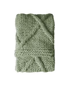 Anastasia Cable Knit Throw Sage Green